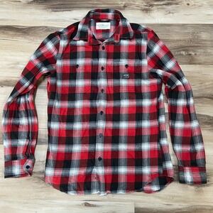 Denim & Supply Ralph Lauren Shirt Mens S Plaid Cotton Flannel Red Black Heritage